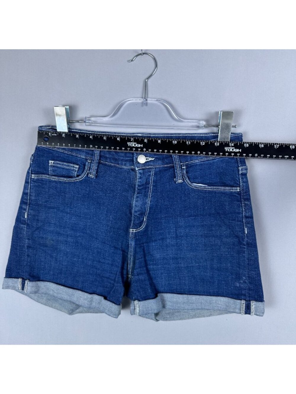 Universal Thread Womens Jean Shorts Folded Cuff Hem Size 4/27R Blue - Picture 3 of 11